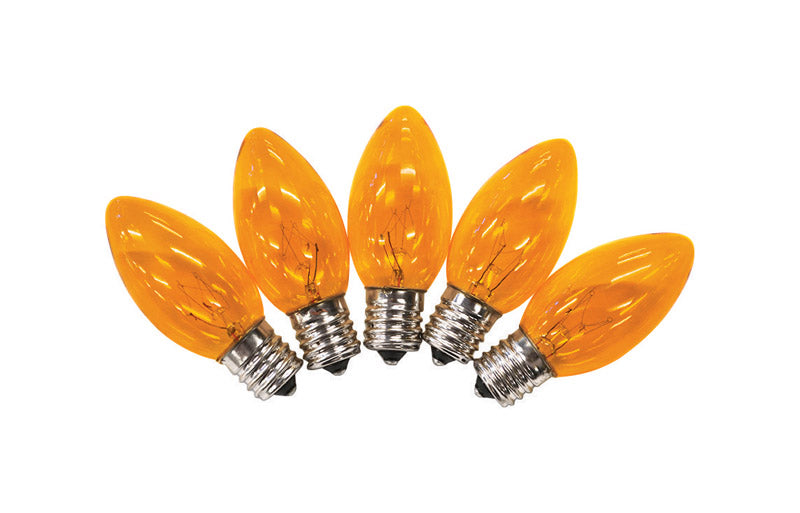 Holiday Bright Lights 9760836 C9 Christmas Light Bulbs, Orange,