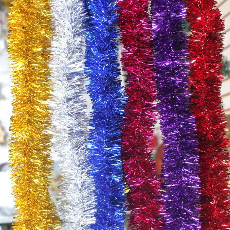 2M Colorful Garland Omament Bar Christmas Tree Decoration for Outdoor Party Supplies Wedding Festival Birthday Decorations