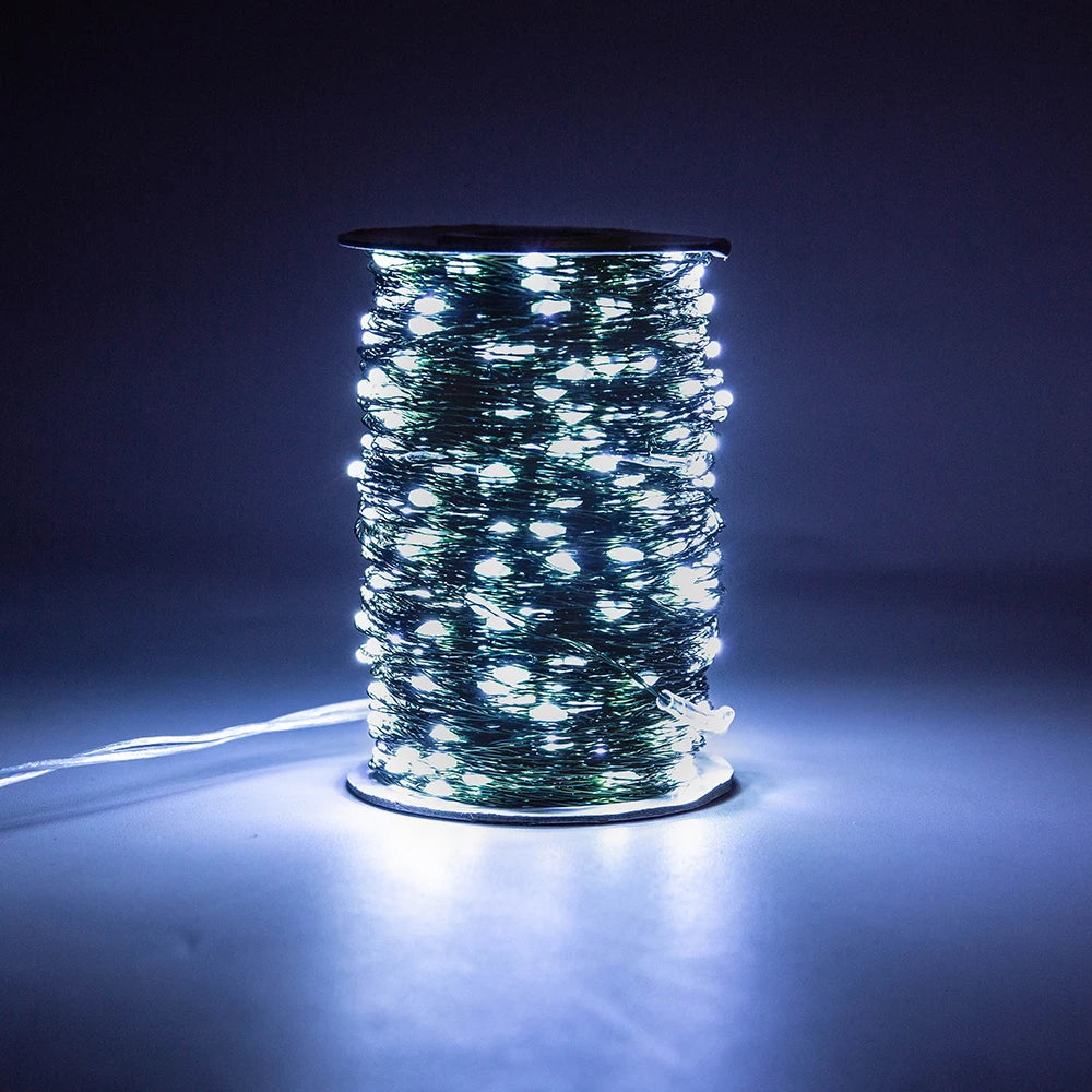 200M 100M 50M Green Wire Outdoor LED String lights Holiday Waterproof Fairy Garland For Christmas Tree Wedding Party Decoration