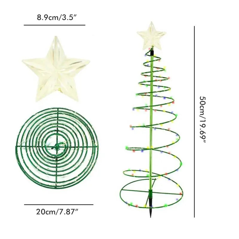 Outdoor Waterproof Solar Led Christmas Tree Decoration Solar Powered String Lights New Year 2022 Ornament Garden Decoration
