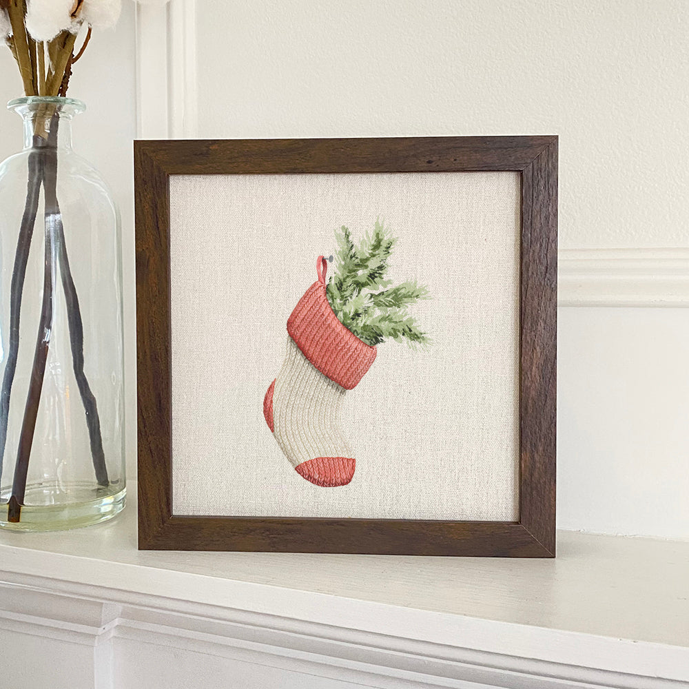 Christmas Pine Bouquet - Framed Sign