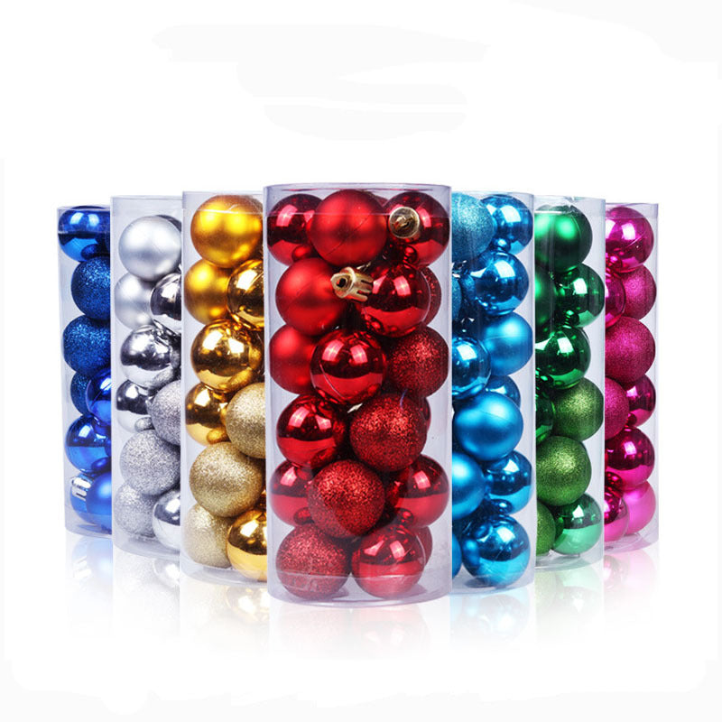 Christmas decorations 4/6/8cm 24 barrels of Christmas Tree decoration charm.