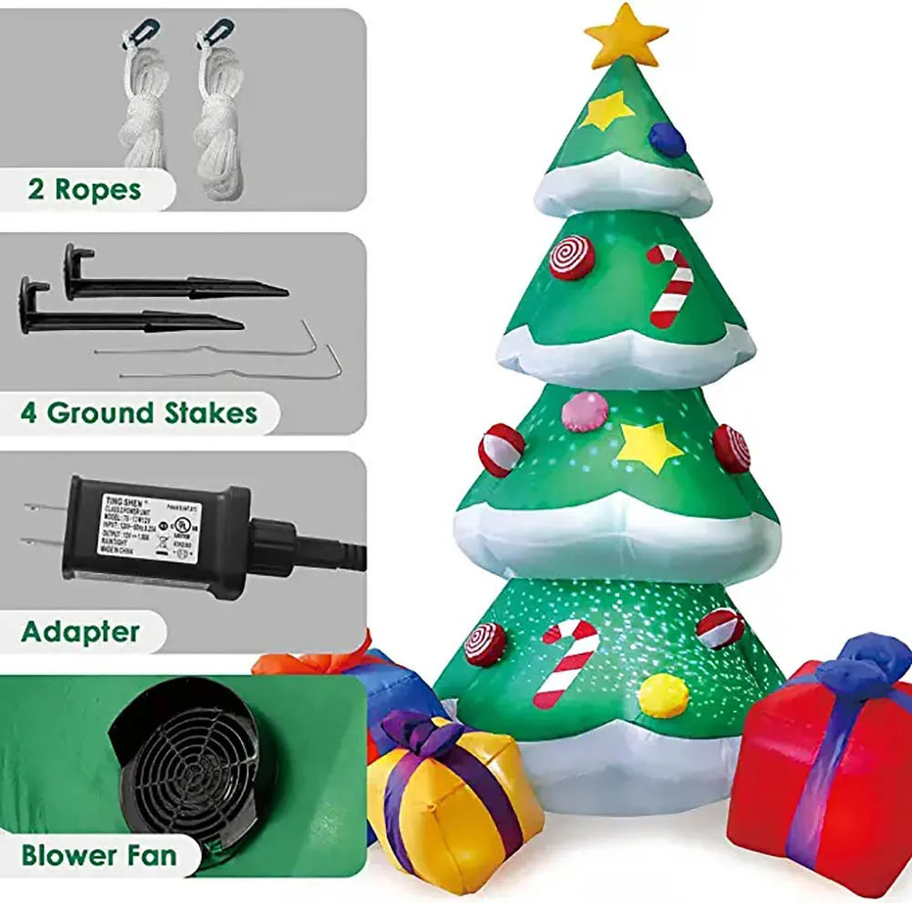 2.1m Giant Inflatable Christmas Tree Glowing Merry Christmas Outdoor Decoration LED Light Up Party New Year Christmas Decoration