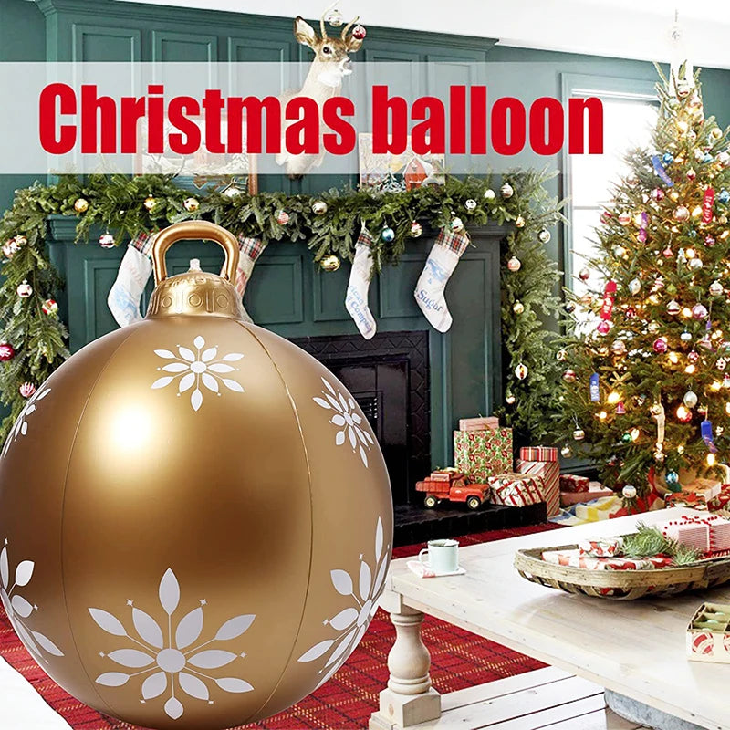 60cm Christmas Balls Christmas Tree Decoration Christmas Gift Christmas Decorations for Home Outdoor Interesting Inflatable Toys