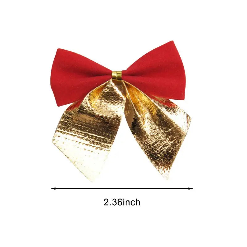 12PCS Christmas Bow Christmas Decorations Christmas Tree New Year Holiday Party Decoration for Festival Holiday