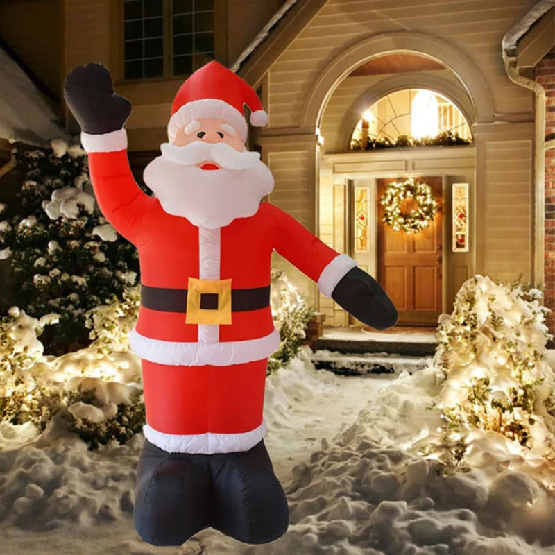 8FT-4FT Inflatable Santa Claus Glowing Christmas Outdoor Decoration LED Glowing Giant Party New Year 2023 Christmas Decoration