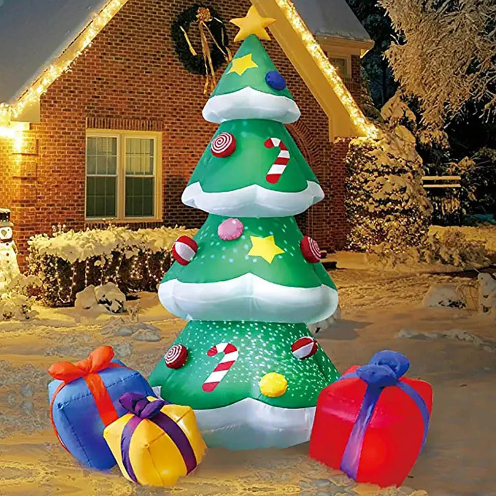 2.1m Giant Inflatable Christmas Tree Glowing Merry Christmas Outdoor Decoration LED Light Up Party New Year Christmas Decoration