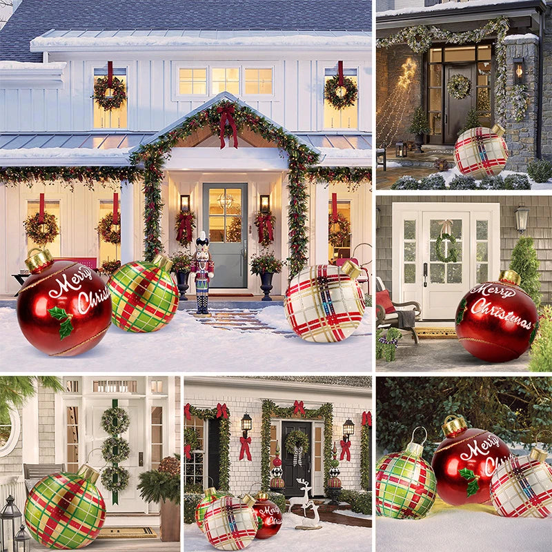 60cm Christmas Balls Christmas Tree Decoration Christmas Gift Christmas Decorations for Home Outdoor Interesting Inflatable Toys