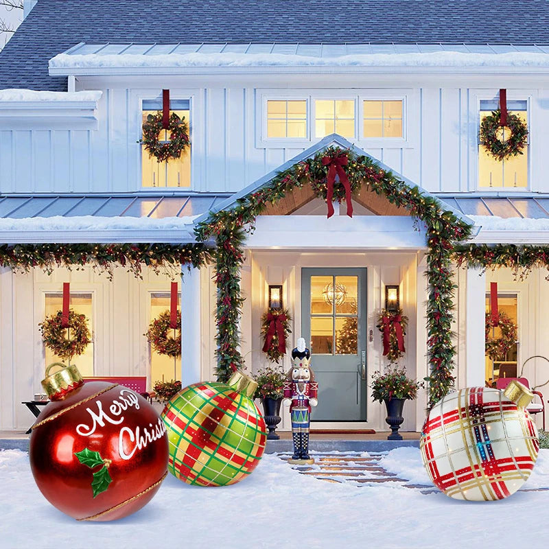 60cm Christmas Balls Christmas Tree Decoration Christmas Gift Christmas Decorations for Home Outdoor Interesting Inflatable Toys