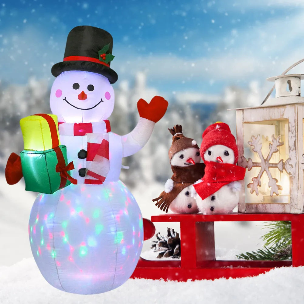 1.8M Inflatable Santa Claus Doll Night Light Merry Christmas Outdoor Santa Claus New Year Decoration Xmas Navidad Kids Gifts Toy