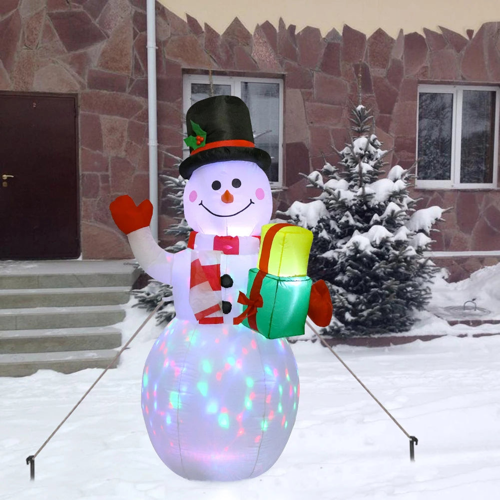 1.8M Inflatable Santa Claus Doll Night Light Merry Christmas Outdoor Santa Claus New Year Decoration Xmas Navidad Kids Gifts Toy