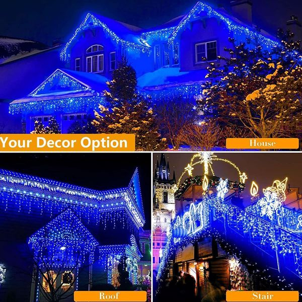ED Fairy Christmas Curtain Icicle Lights