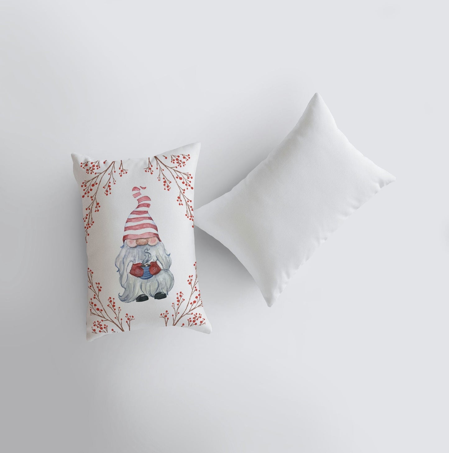 Christmas Gnome Red Stripes | 12x18 | Christmas Throw Pillow | Merry