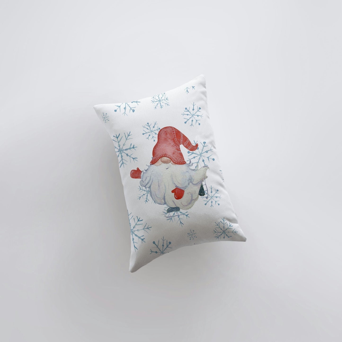 Christmas Gnome Red Had | 12x18 | Christmas Throw Pillow | Merry