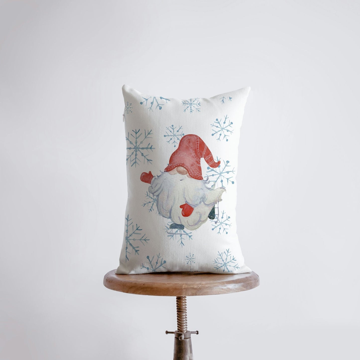 Christmas Gnome Red Had | 12x18 | Christmas Throw Pillow | Merry