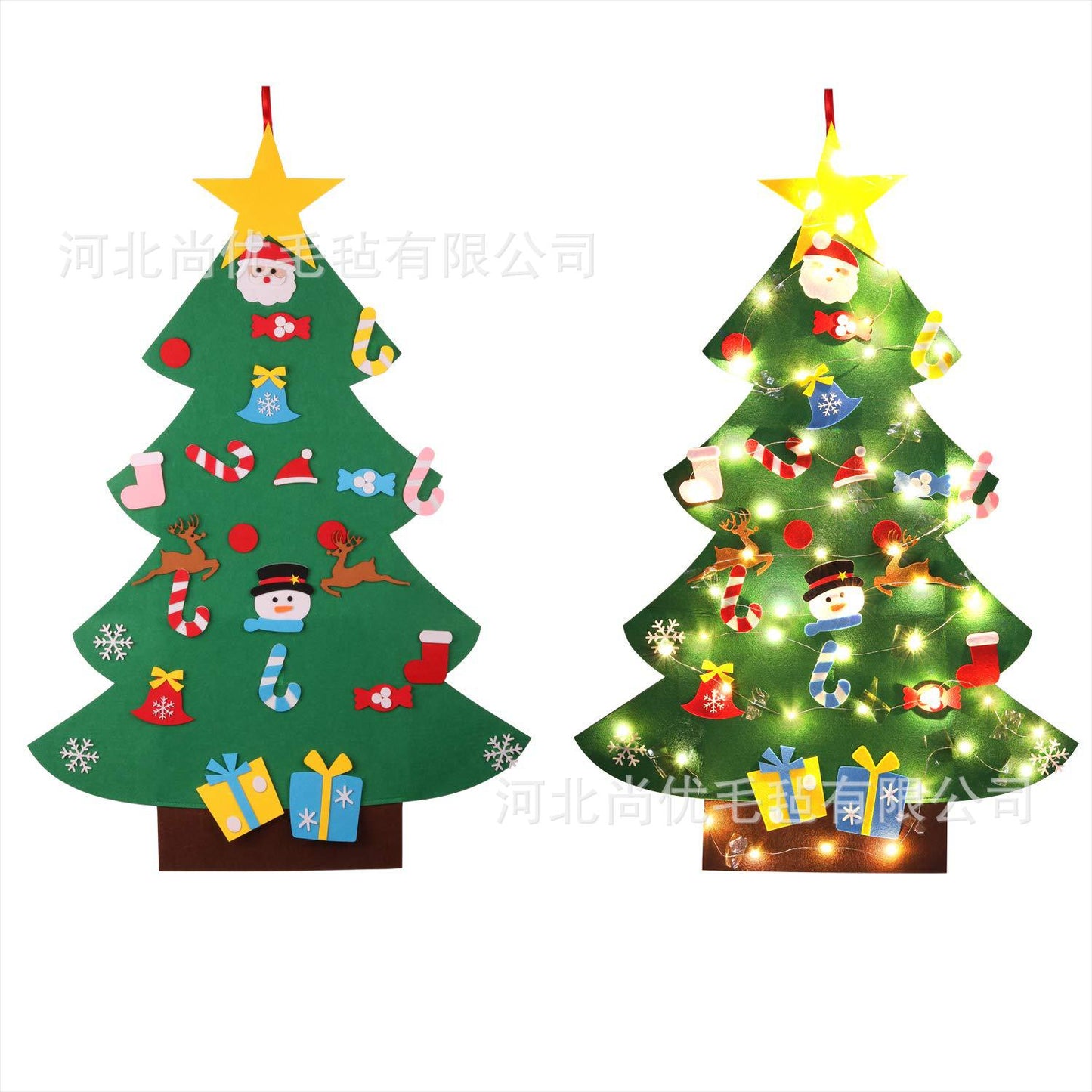 Christmas Tree Kids DIY Game - Holiday Gift, Window Decoration, Wall Hanging, Felt Christmas Tree