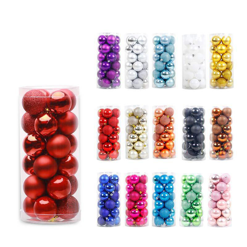 Christmas decorations 4/6/8cm 24 barrels of Christmas Tree decoration charm.