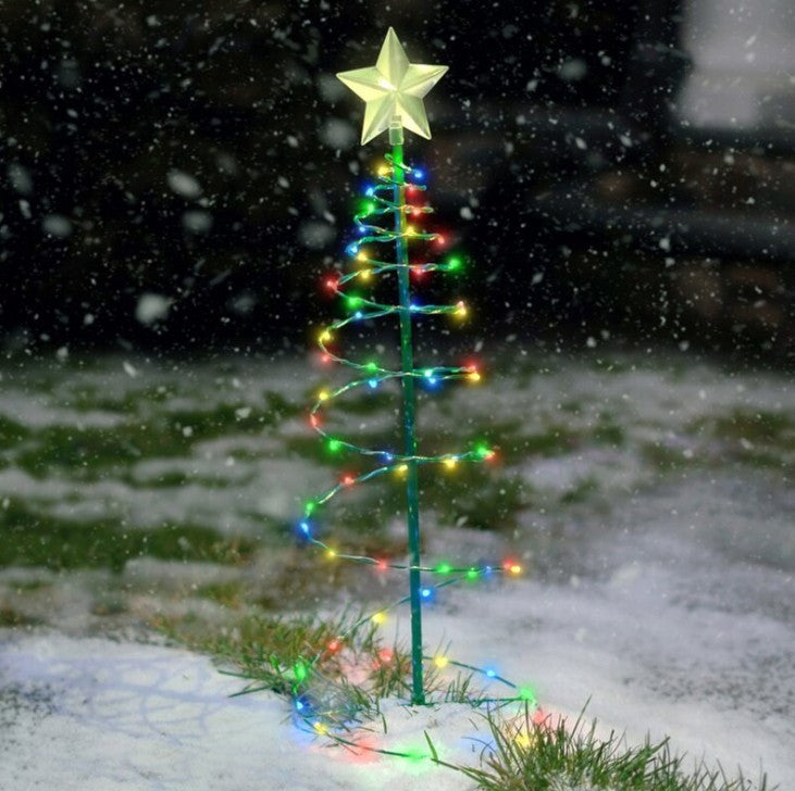 New Creative Solar Powered LED Christmas Tree for Festive Decoration and Scene Setting