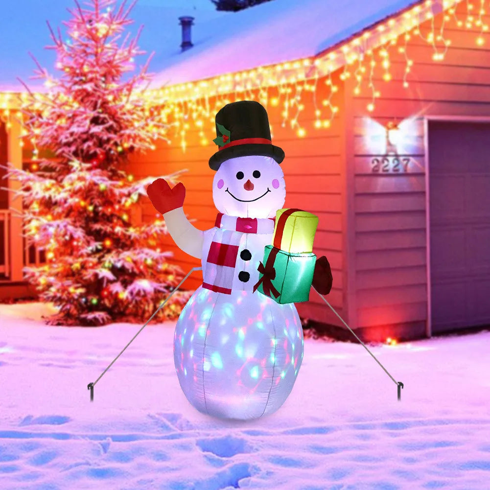 1.8M Inflatable Santa Claus Doll Night Light Merry Christmas Outdoor Santa Claus New Year Decoration Xmas Navidad Kids Gifts Toy