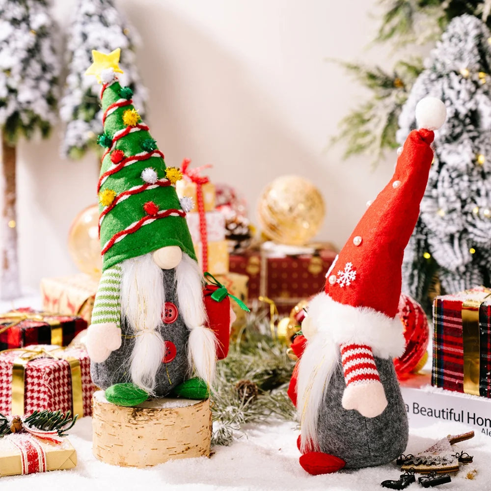 Christmas Decorations Standing Gnome Faceless Doll Christmas Tree Decoration Drop Ornaments Kids Navidad Xmas Gift