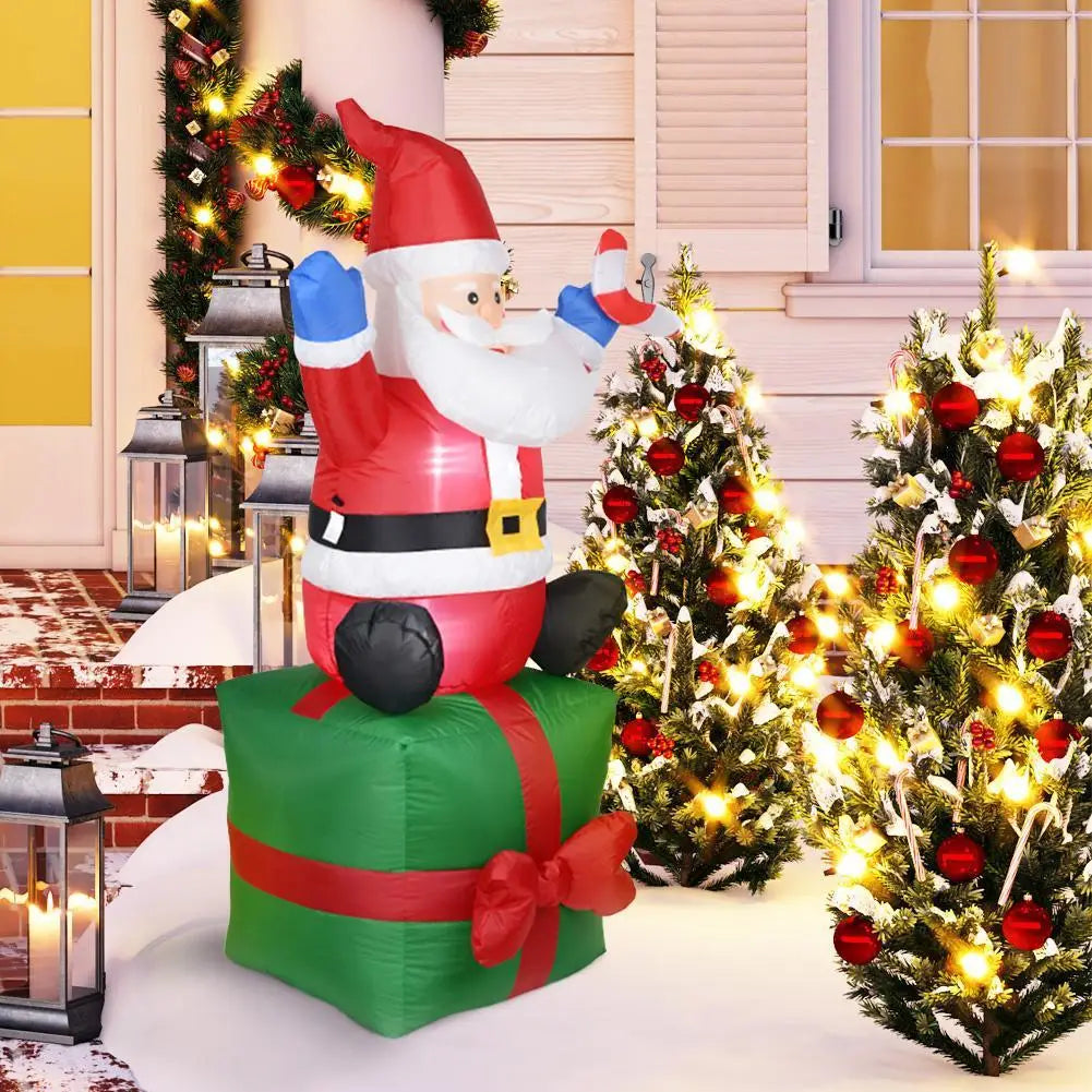 1.8M Inflatable Santa Claus Doll Night Light Merry Christmas Outdoor Santa Claus New Year Decoration Xmas Navidad Kids Gifts Toy