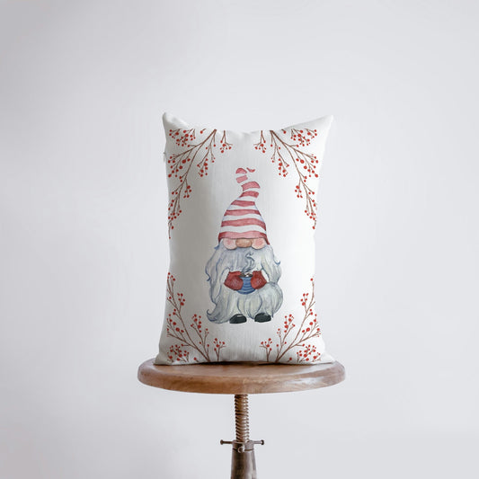 Christmas Gnome Red Stripes | 12x18 | Christmas Throw Pillow | Merry